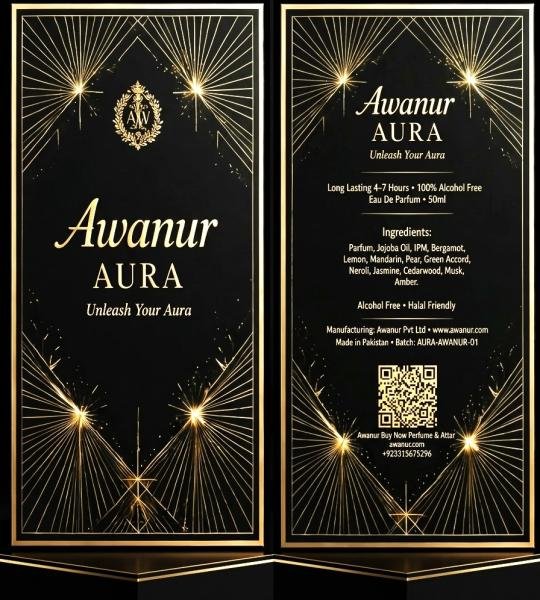 Coming Soon Awanur AURA Perfume | Premium Alcohol-Free Long-Lasting Fragrance – 50ML
